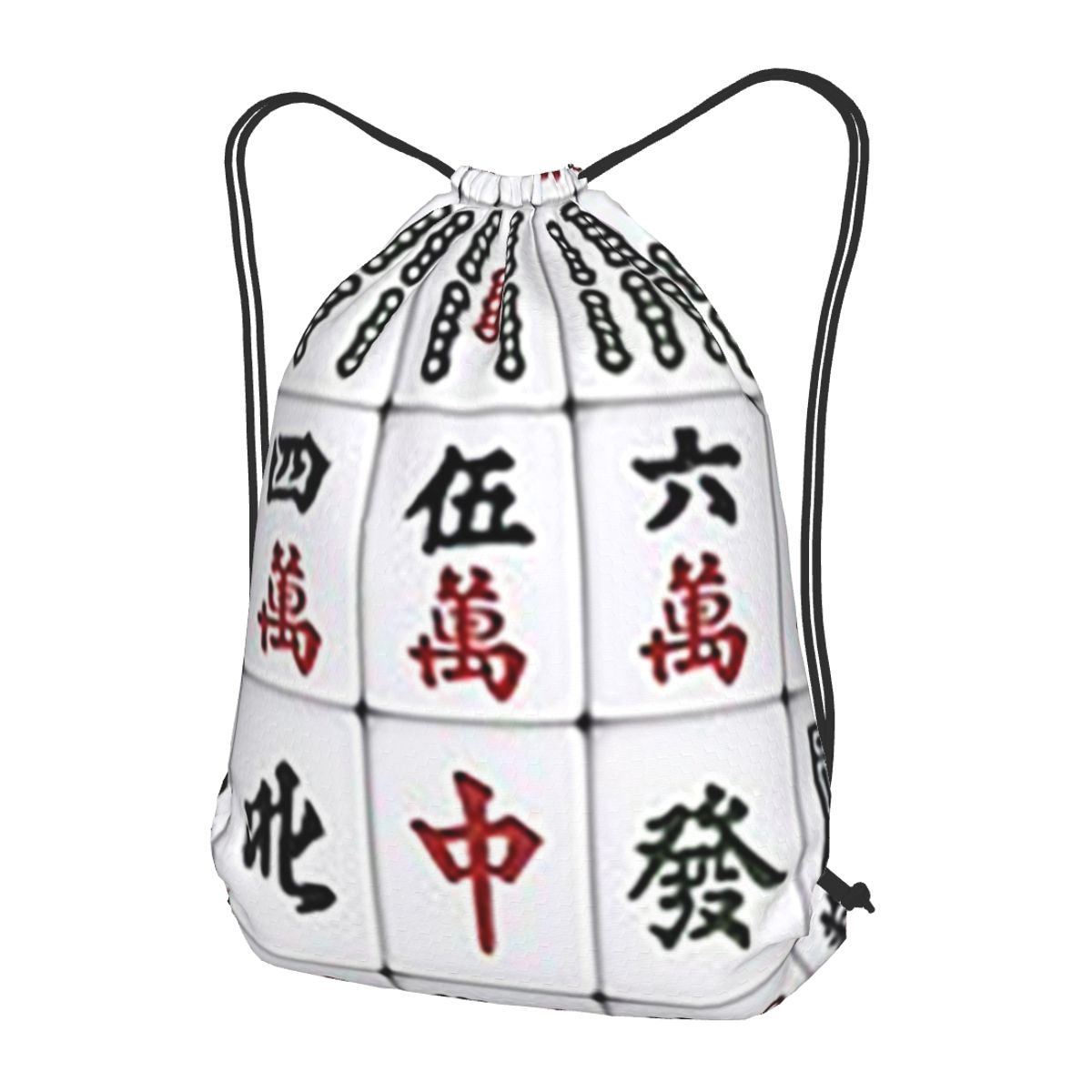 Tile Bag Drawstring - Mahjong Tile Pattern-rugzakken Multifunctionele tas met