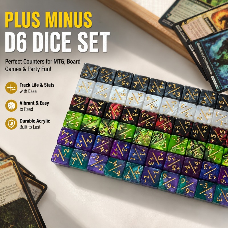 Game Token Counter - 16mm Plus Min Dobbelstenen Nummer 16