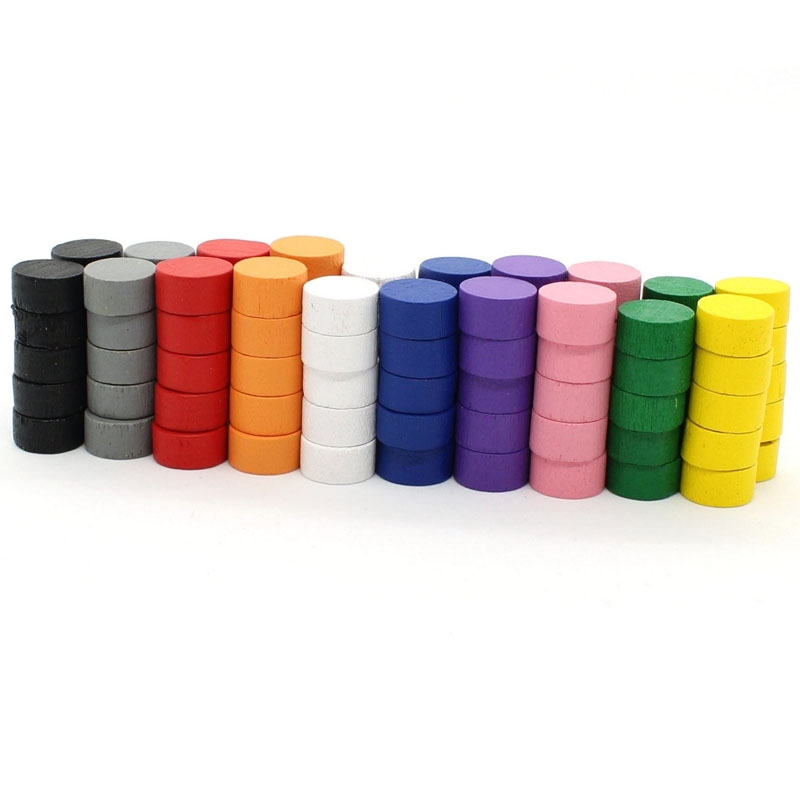 Game Token Counter - 10MM Game Discs token 10/50/100/200/500PCS Houten
