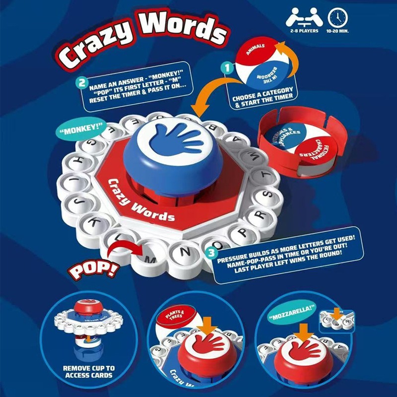 Board Game Quick - Gekke Woorden Engels Bordspel Snel Rimpelend