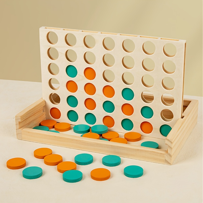 Board Game For 2 People - Houten bordspel met 4 in een