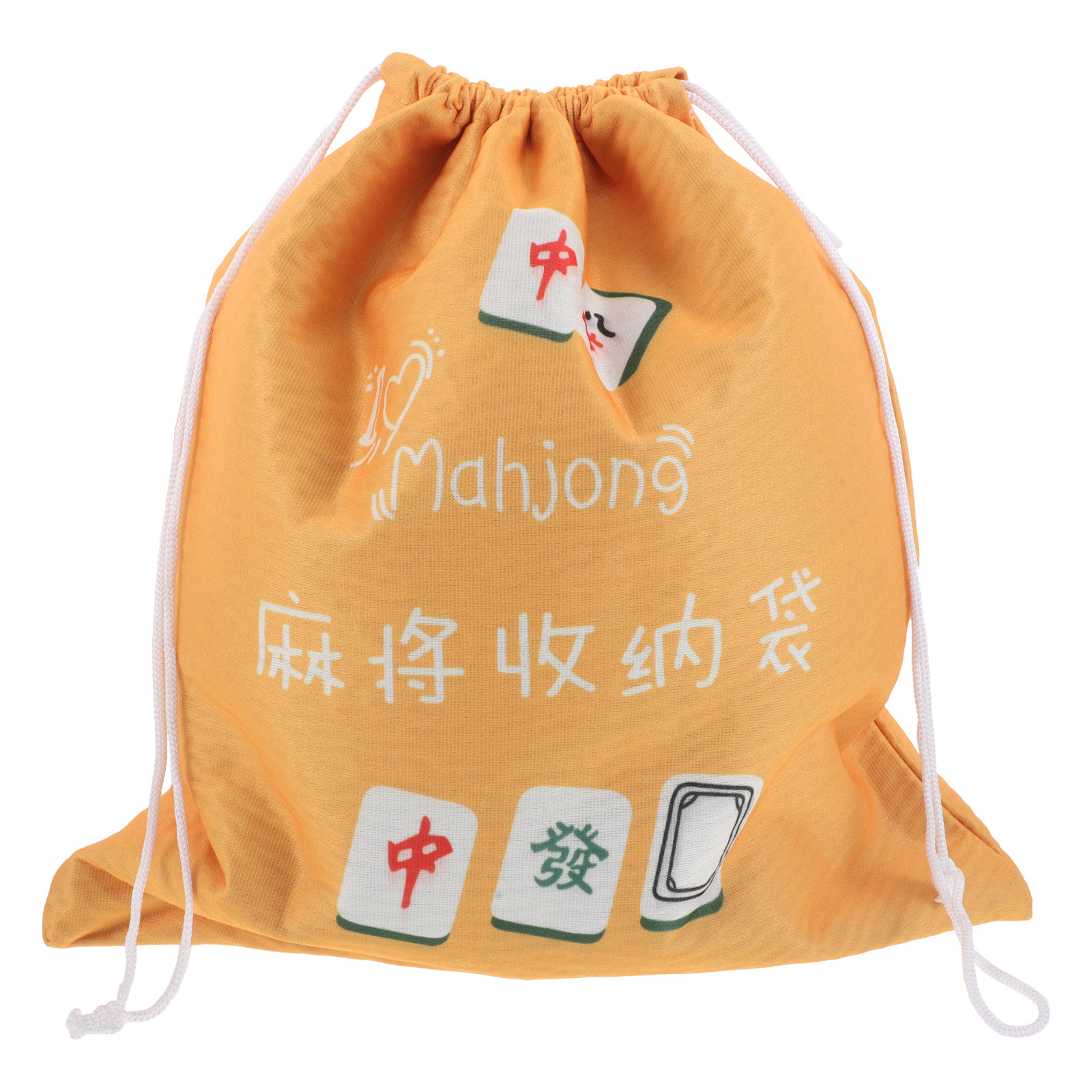 Tile Bag Drawstring - Grote Mahjong-opbergtas van stof met trekkoord,