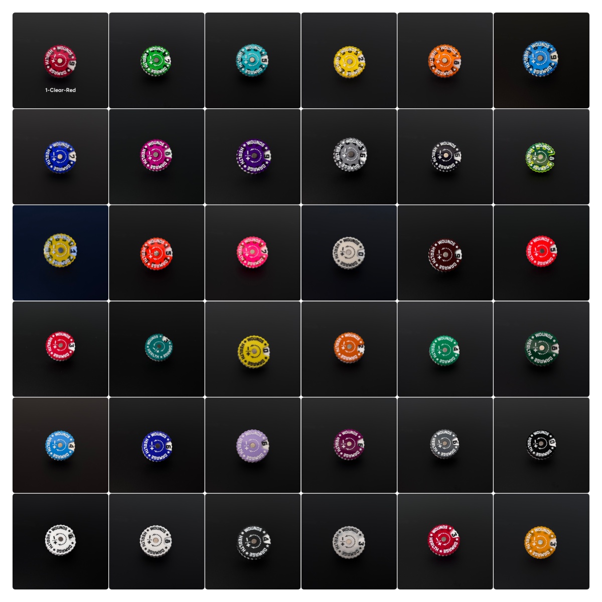 Game Token Counter - 25x25x6mm Wondtracker Tafelspeltracker 2