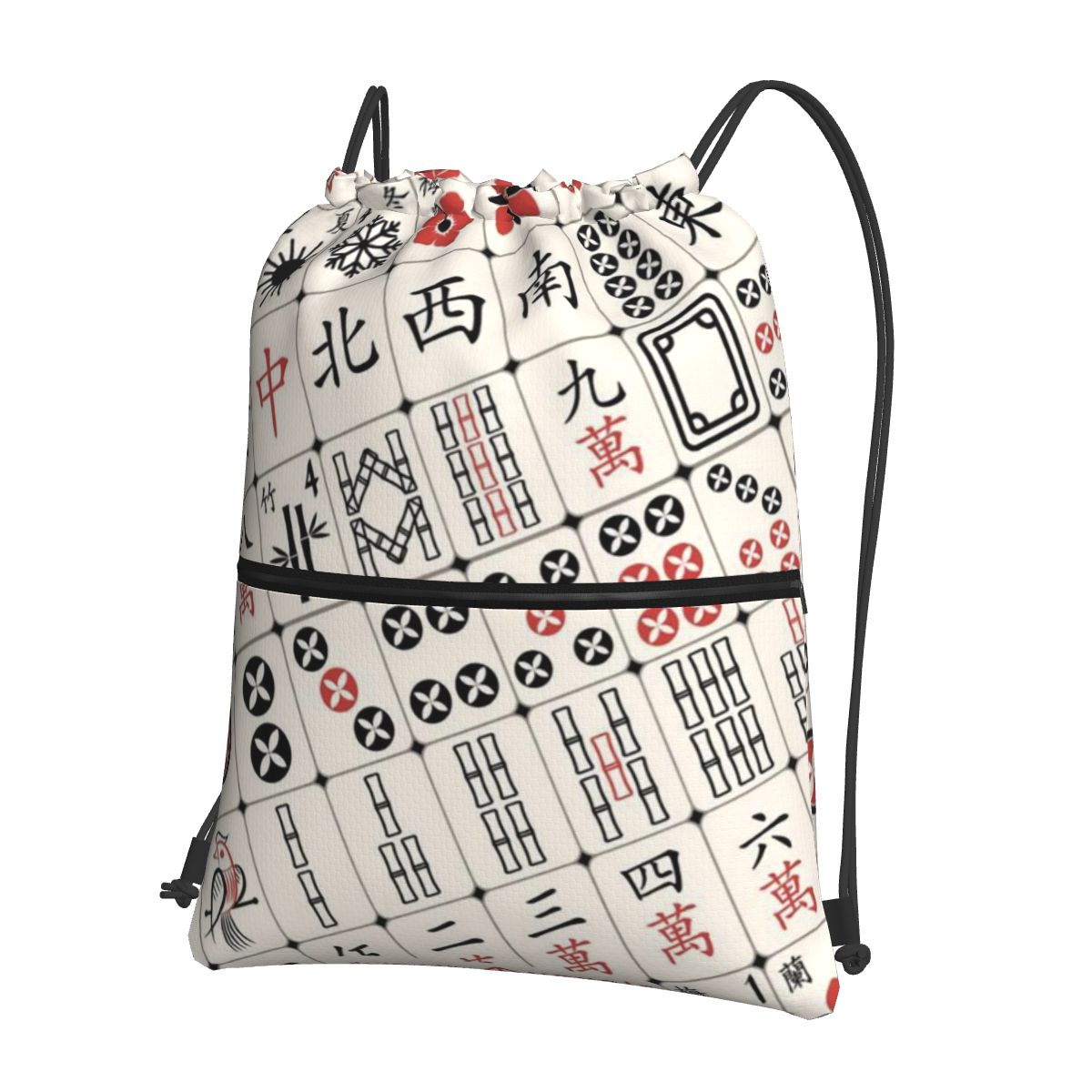 Tile Bag Drawstring - Mahjong Tile Pattern Rugzakken Mode-tassen met