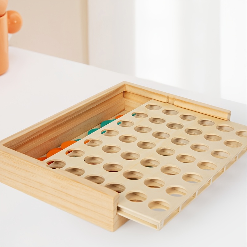 Houten bordspel met 4 in een r - Board Game For 2 People recensie en prijs