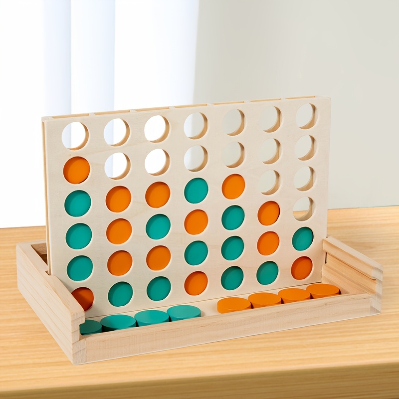 Houten bordspel met 4 in een r - Board Game For 2 People recensie en prijs