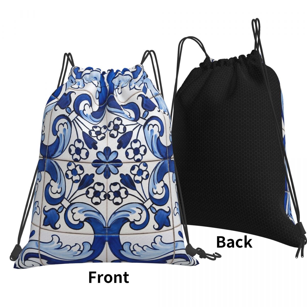 Antieke klassieke Lissabon bla - Tile Bag Drawstring recensie en prijs