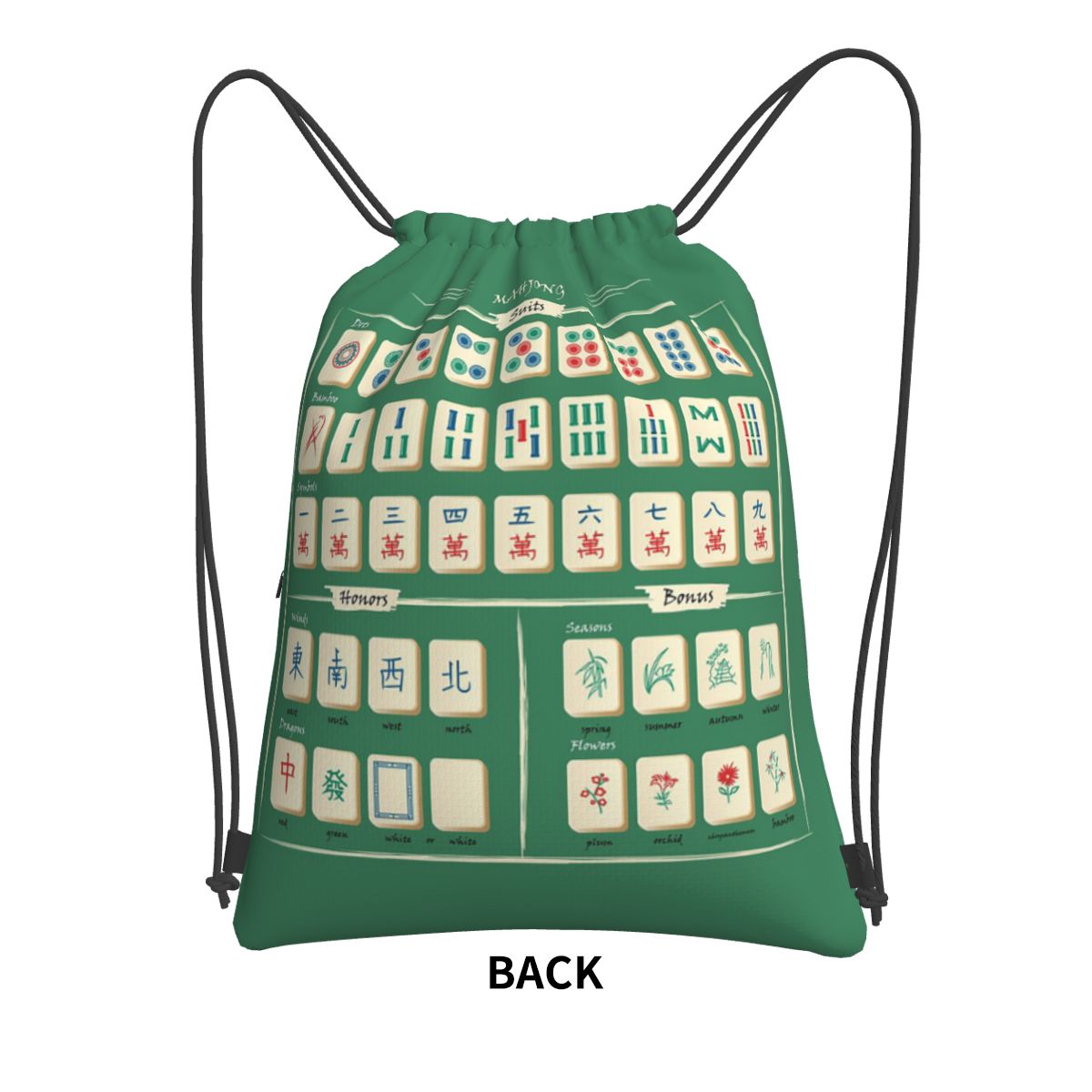 Mahjong Tile Pattern-rugzakken - Tile Bag Drawstring recensie en prijs
