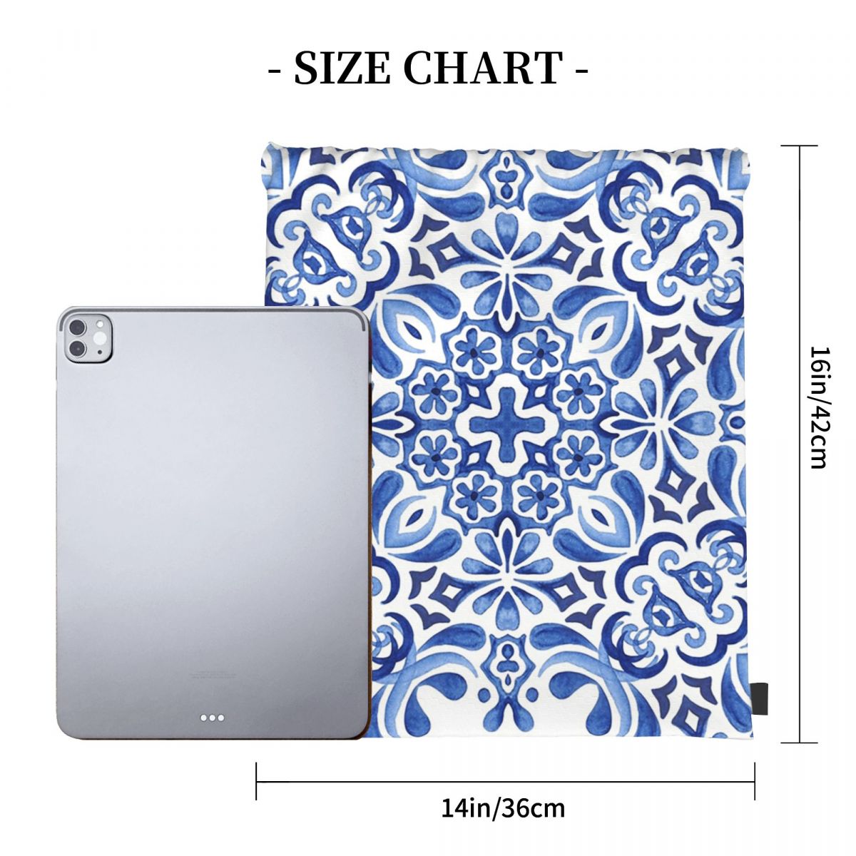 Mediterrane mozaïektegels Azul - Tile Bag Drawstring recensie en prijs